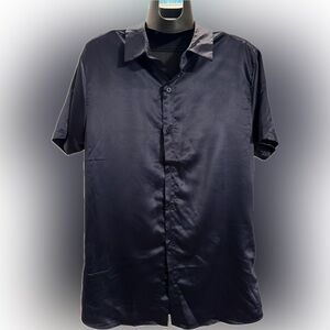 *2/$22* NWOT Boohoo Man navy blue button down